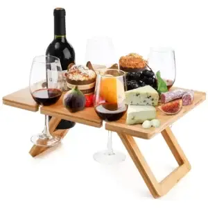 BAMBOO FOLDABLE TRAVEL PICNIC TABLE